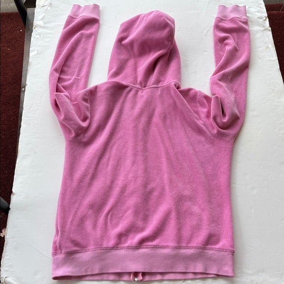 Vintage Juicy Couture Pink Terry Tracksuit y2k P&G Jacket Capri M XL Set Rare - Picture 5 of 17